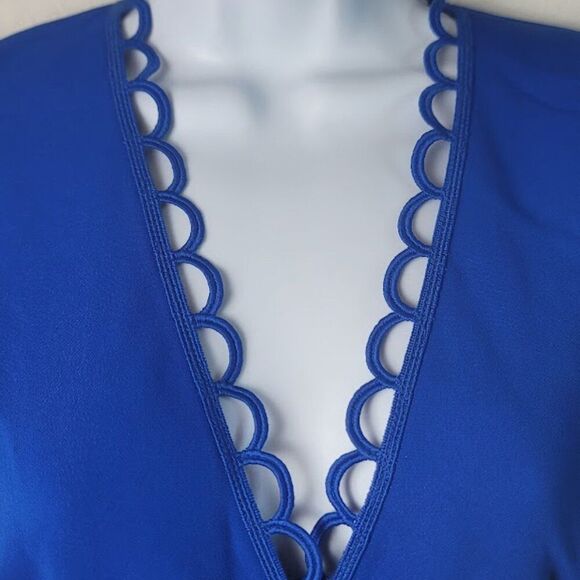 NWT- NK32 NAEEM KHAN Cobalt Blue Dress - Picture 5 of 15